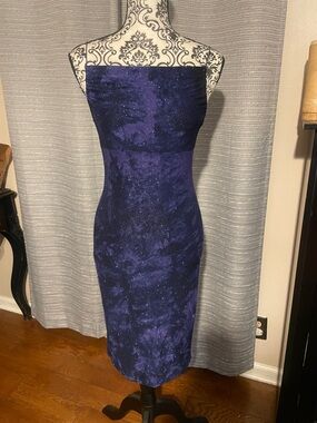 Rampage Glitter Sheath Dress in Deep Purple